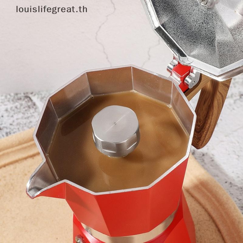 Louislifegreat Moka Pot Splash Coffee Pot พร้อมวาล์วอลูมิเนียม Splash Moka Pot Accessories ใหม่