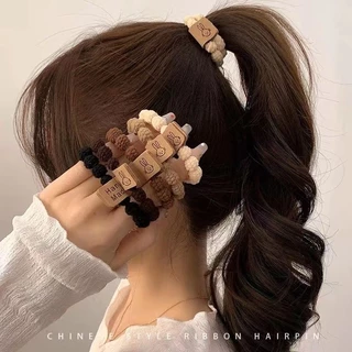 ยางรัดผมเกาหลี ยางรัดผมยืดหยุ่นสูง หนาและทนทาน เรียบง่ายและทันสมัย ​​คุณภาพสูง