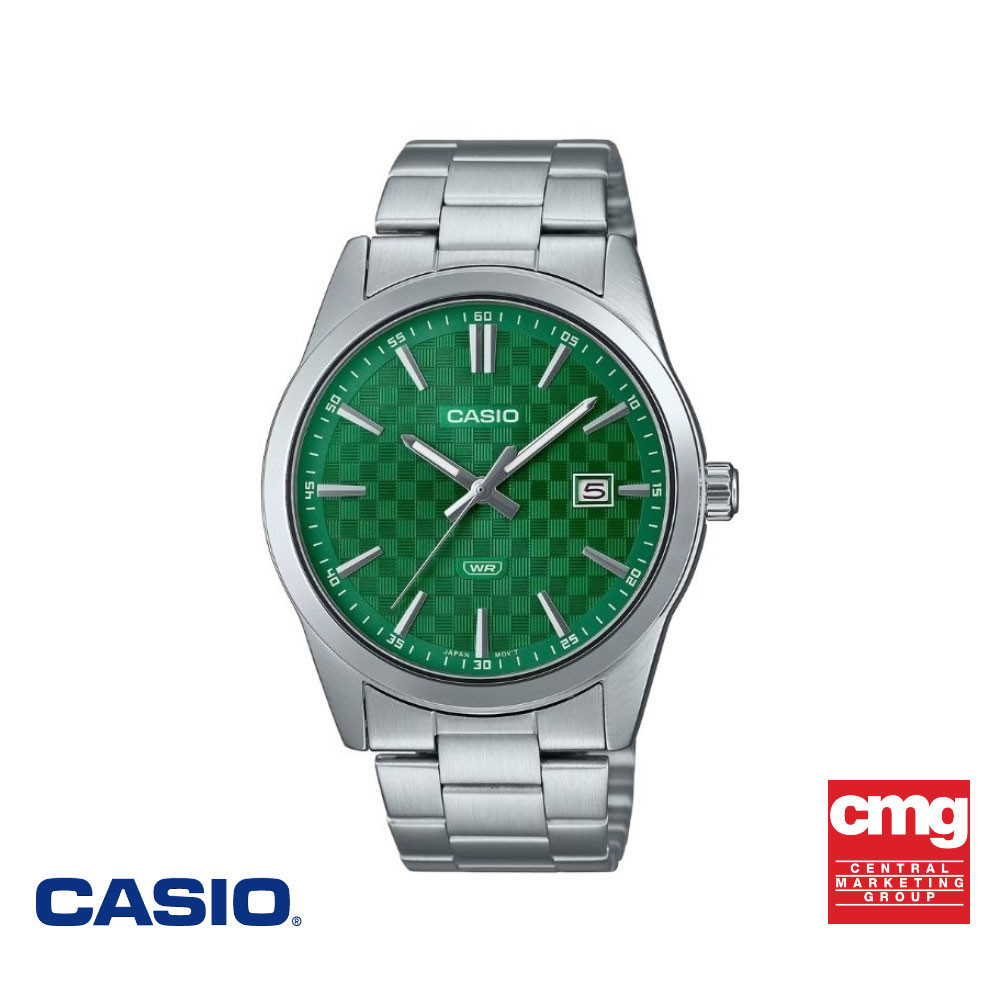 CASIO นาฬิกาข้อมือ CASIO รุ่น MTP-VD03D-3A1UDF วัสดุสเตนเลสสตีล สีเขียว