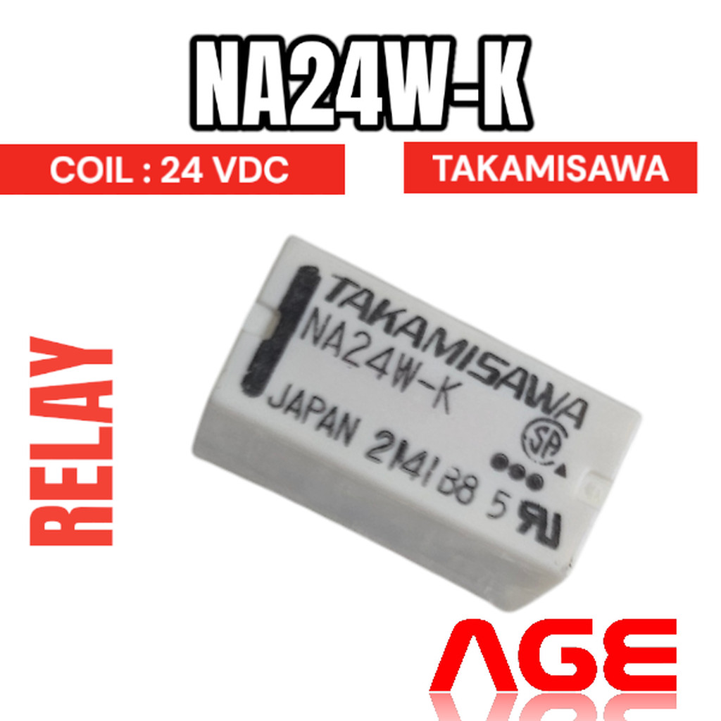 NA24W-K , 24VDC,2A,8 PIN,TAKAMISAWA,2 form C (DPDT),Slim Form Relay