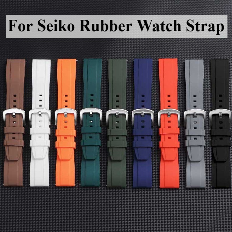 ยางนุ่มนาฬิกา 20 มม.22 มม.สําหรับ ไซโก้ 5 นักดําน้ํา ทูน่า เร็ว ปล่อย ซิลิโคนกันน้ําสายนาฬิกาแบน จบ กลดิจิตอลกีฬานาฬิกาผู้ชายผู้หญิงเข็มขัดข้อ