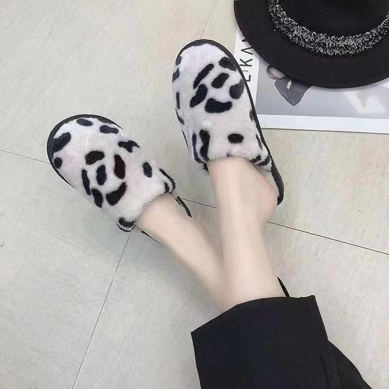 go🚚รองเท้าแตะฤดูหนาว ผู้หญิง ลายวัว ใส่ในบ้าน ใช้ในห้องแอร์ ให้อบอุ่น แฟชั่น ผ้าฝ้าย พื้นนิ่ม A-050 - รูปที่ 7