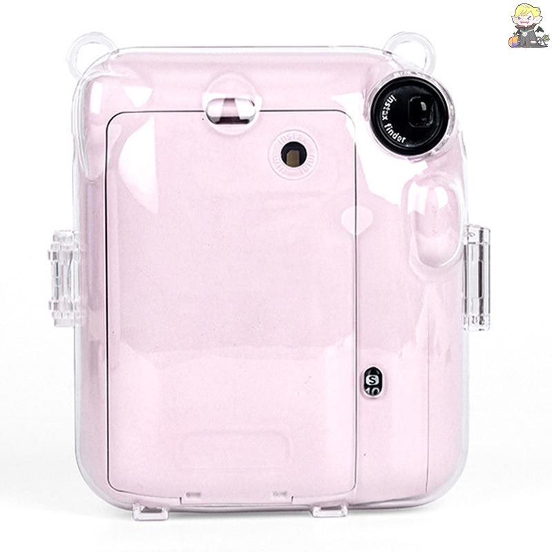 [CL] 1 PC Shiny Crystal Camera Case for Instax Mini 12 Transparent Glitter Cover Bag with Strap for Instax Mini 12 TH