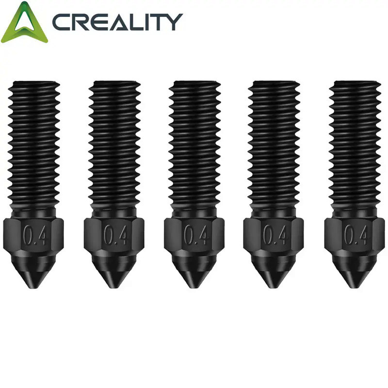 Official Creality K1 Nozzle Kits, 5PCS Ender 3 V3 KE 3D Printer Hardened Steel Nozzles, High-Speed H
