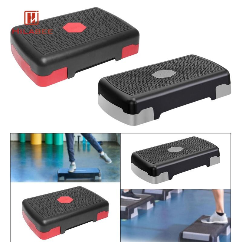 Hilabee แอโรบิกออกกําลังกาย Step Platform ออกกําลังกาย Stepper ปรับความสูง Home Gym Stable อุปกรณ์แบบพกพา Step Deck พร้อม Riser