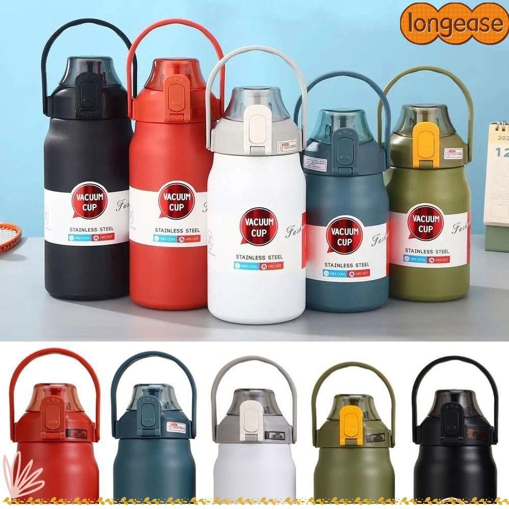 Longe 1 ชิ้นถ้วยหมวก, Therms Splash Proof ฝาขวด,ทนทาน Universal ขวดอุปกรณ์เสริมพร้อมที่จับถ้วยฝาปิดสําหรับ 1000/1200/1500/1800ml