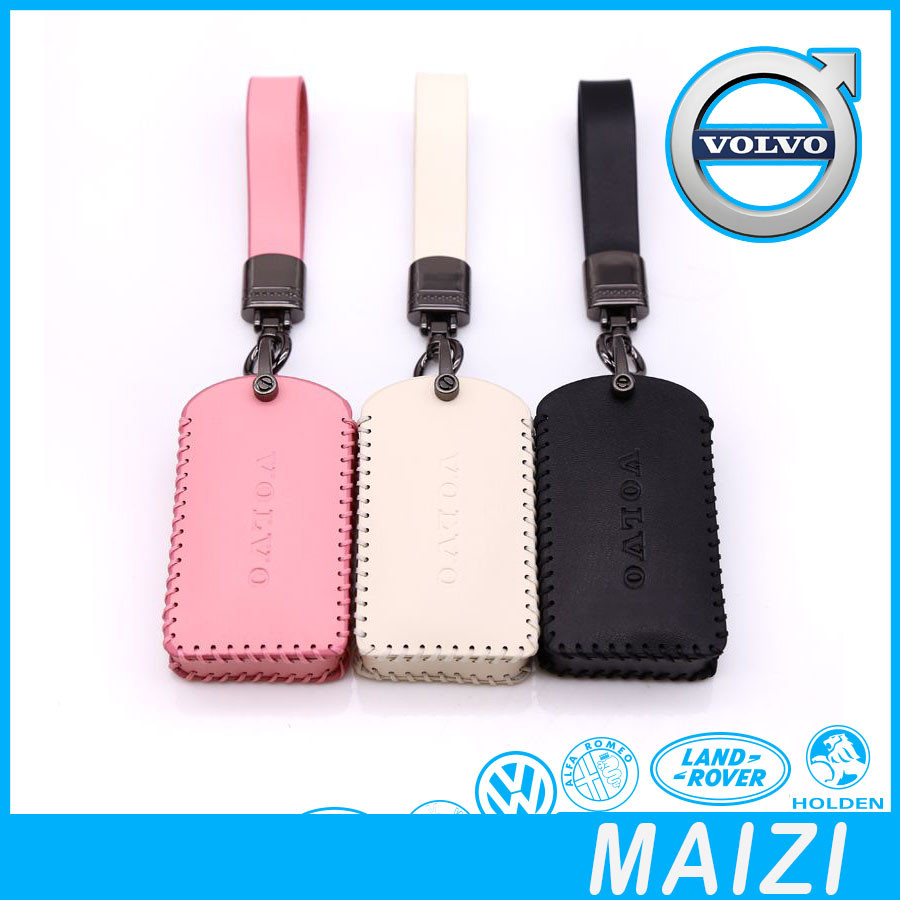 พร้อมแล้ว เคสกุญแจหนัง VOLVO EX30 เคสกุญแจแบบครึ่งสำหรับรถยนต์ ORUY