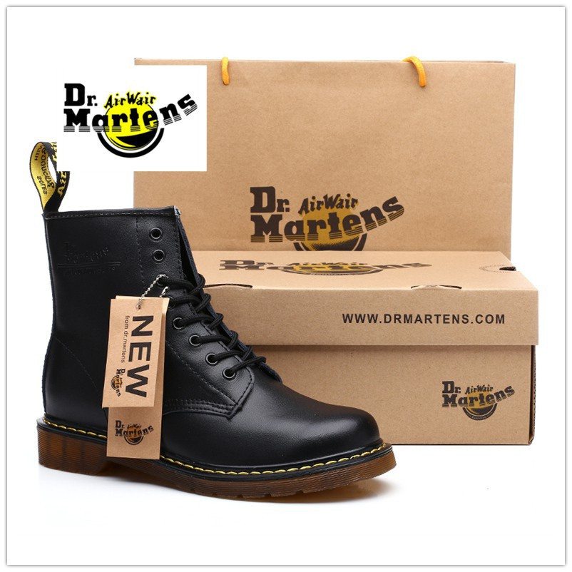 ใหม่ Dr.Martens1460 ของแท้หนังรองเท้า Martin Boots Martin รองเท้าผู้ชายผู้หญิงกลางแจ้งสูงช่วยเหลือ M