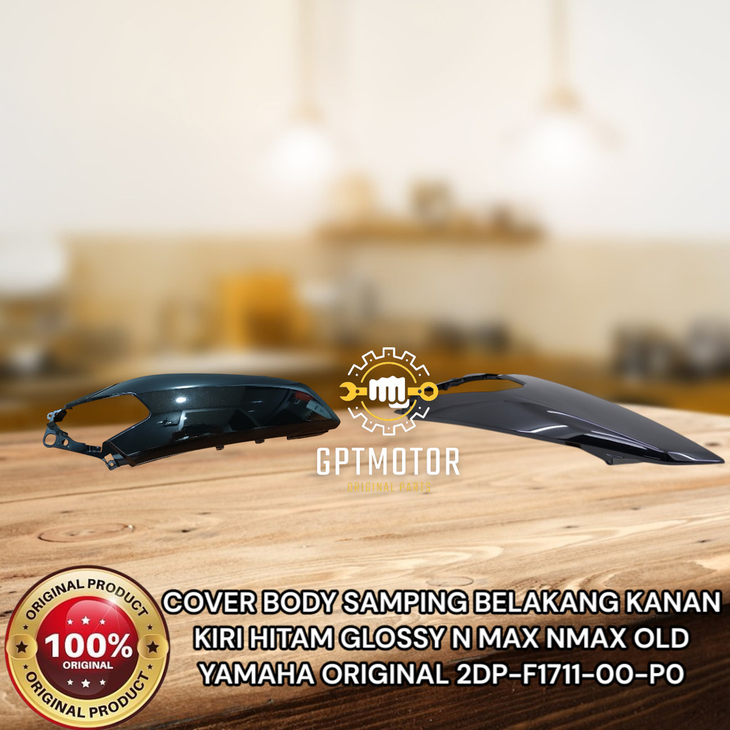 ด้านหลังด้านข้างฝาครอบร่างกายขวา GLOSSY BLACK N MAX NMAX OLD YAMAHA ORIGINAL 2DP-F1711-00-P0