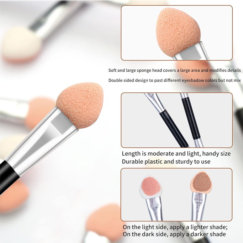 อายแชโดว์ Applicator Pro Sponge Double Ended Makeup Supplies แปรงทาอายแชโดว์แบบพกพา แปรงทาแป้งกระจกเล็บ ราคา ถูกที่สุด ดีลบีเคเค แกลเลอรีภาพที่ 3