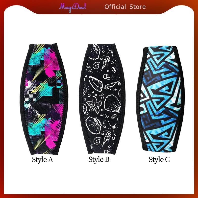 Magideal Dive Mask Strap Cover Neoprene ขนาด 20 ซม.x9 ซม.และนํากลับมาใช้ใหม่ได้ได้อย่างง่ายดายติดตั้งแว่นตาดําน้ําสายรัดผม Protector Wrap