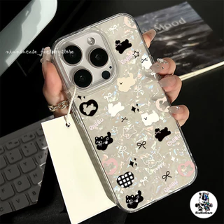 ลูกแมวน่ารัก เคสไอโฟน16 สำหรับ IPhone 12 11 15 13 16 14 Pro Max 7Plus 8Plus XR XS X Max 7 15 8 Plus SE เคสไอโฟนสวยๆ Case