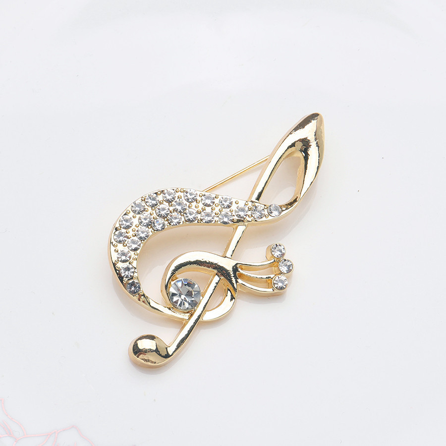 เข็มกลัดลายโน้ตเพลงทำจากโลหะและRhinstone สำหรับเสื้อสูท ใช้เป็นอุปกรณ์แต่งเติมเสื้อผ้า พร้อมให้เป็นของขวัญในงาน.party - รูปที่ 5