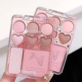 SR-shop: 8 สีพาเลทอายแชโดว์ Love Eyeshadow Palette Sweetheart Blush Highlight One ธรรมชาติสามมิติกันน้ํา-Y0671