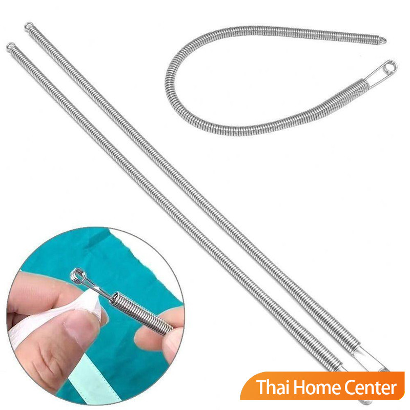 Thaihome สปริงเข็มร้อยยางยืด เข็มร้อย  คลิปตะขอกลึงเชือก ดึงยางขอบกางเกง Rope Threading Tool