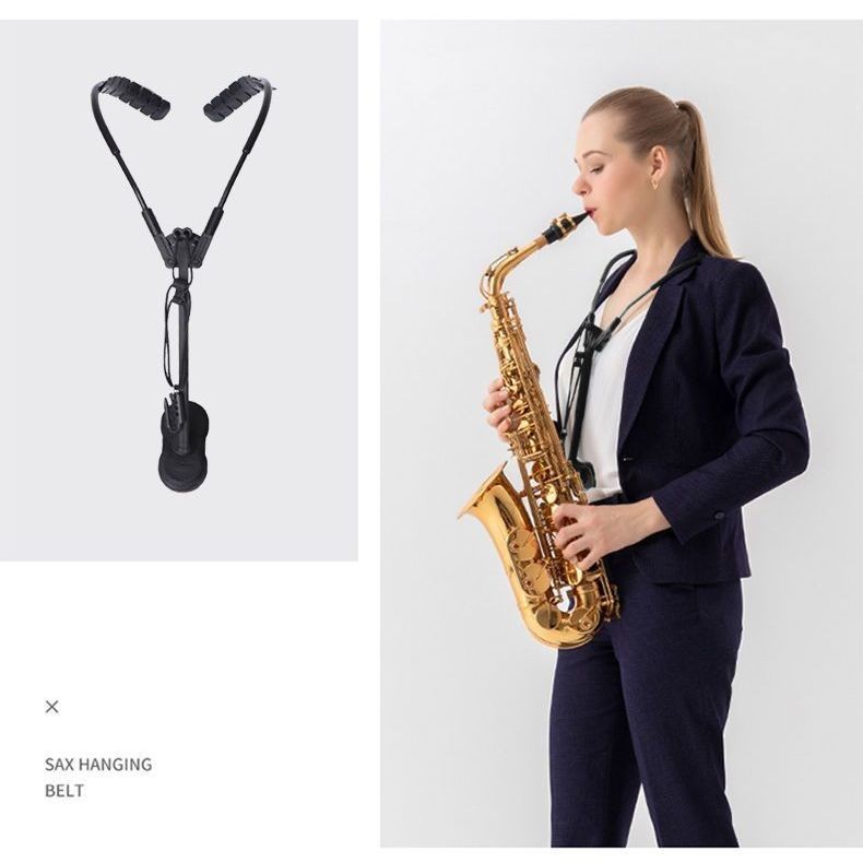 Alto Tenor Treble Swiss แซ็กโซโฟนสายคล้องสายคล้องไหล่คู่สายคล้องคอเครื่องดนตรีอุปกรณ์เสริม Universal