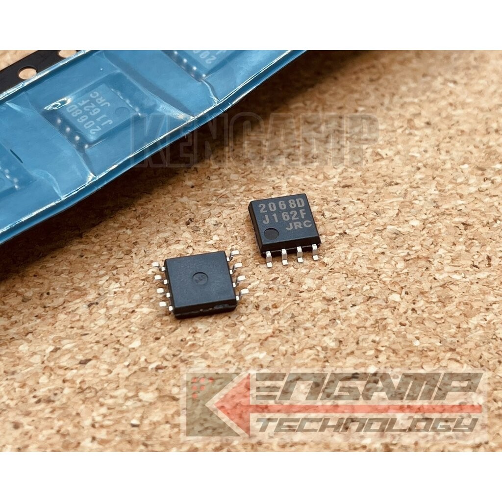 (1ตัว) [IC] NJM2068D DMP8 JRC LOW-NOISE DUAL OP-AMP แบบชิบ