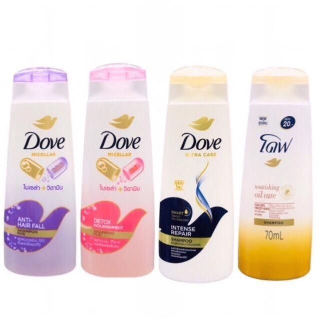 Dove โดฟ แชมพู 60 มล. 1 แพ็ค 6 ขวด