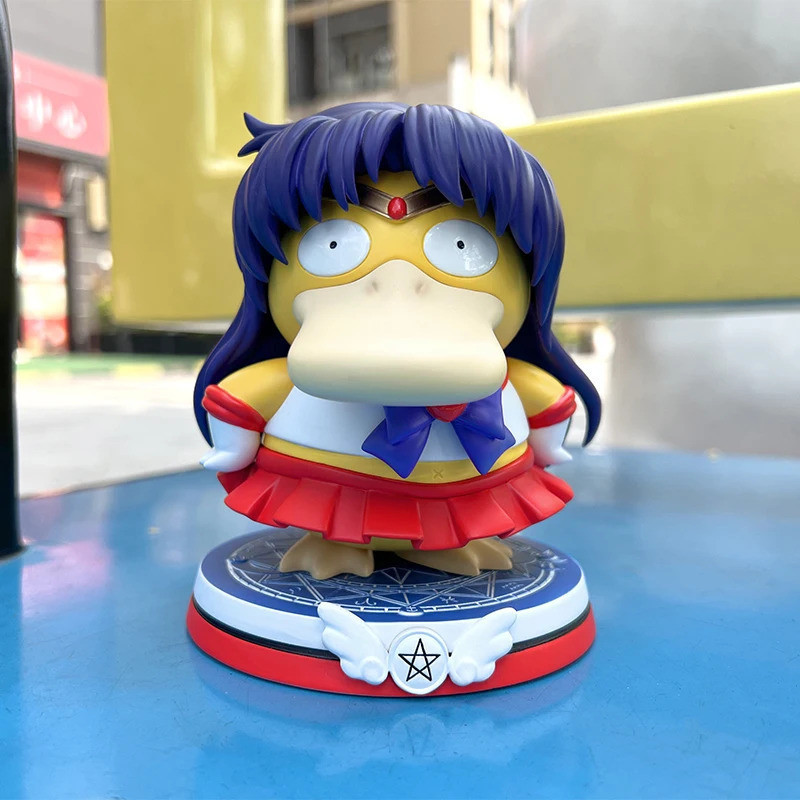 ฟิกเกอร์โปเกมอน Psyduck เซเลอร์มูน ฟิกเกอร์ Aino Minako Kino Makoto เซเลอร์มาร์ส ของตกแต่งโต๊ะ ของขวัญสำหรับเด็กผู้หญิง ของเล่น Psyduck