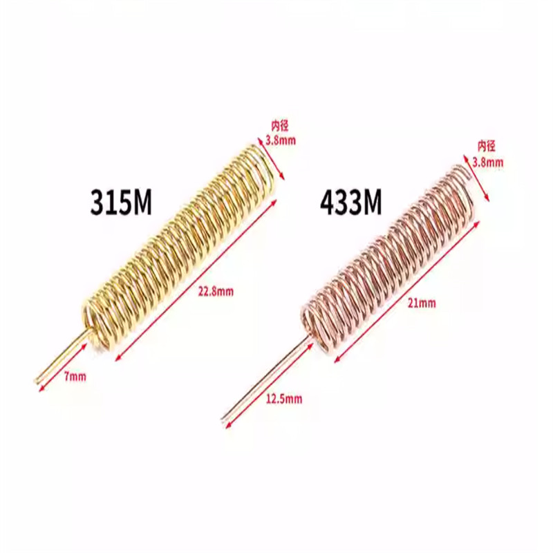 10/25pcs 433M ฤดูใบไม้ผลิเสาอากาศ 315M รีโมทคอนโทรลเสาอากาศสําหรับ GSM/GPRS Helical Coil เครื่องส่งสัญญาณ/ตัวรับโมดูล 315Mhz