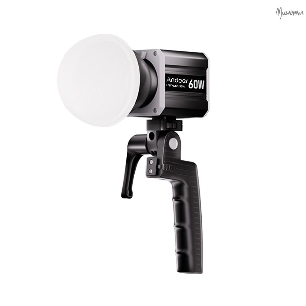 Andoer Tri-Color LED Video Light 60W COB การถ่ายภาพ 2800K-6800K หรี่แสงได้พร้อมหน้าจอ LCD 9 FX การถ่ายภาพโคมไฟ Muswn-1