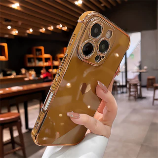 หรูหรา 6D ชุบเคสโทรศัพท์สําหรับ IPhone 11 12 13 14 15 16 Pro Max Soft TPU ปลอกรูปแบบรักฝาครอบกันกระแทก