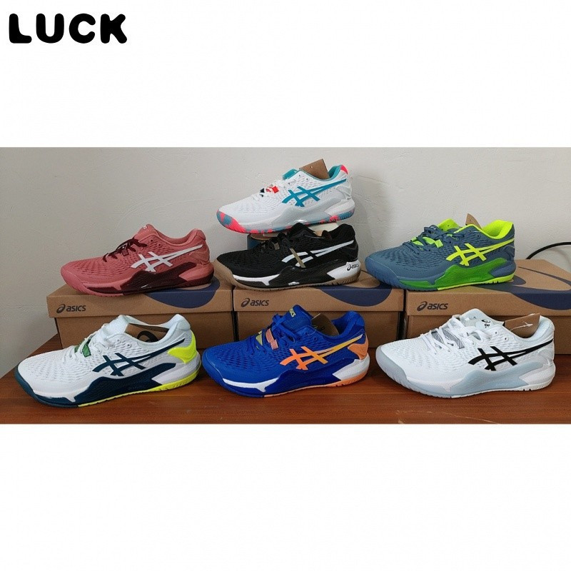 {56} Wgjd Asics Gel-Resolution 9 ผู้ชายผู้หญิงรองเท้าเทนนิสมืออาชีพ Zhang Shuai Memphiles R9 Cushion
