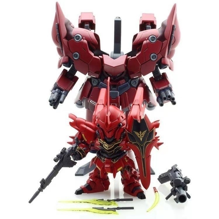 ชุดโมเดล Qiyue 392 Neo Zeon พร้อมขาตั้งเอฟเฟกต์แสง Neo Zeon SD Gundam