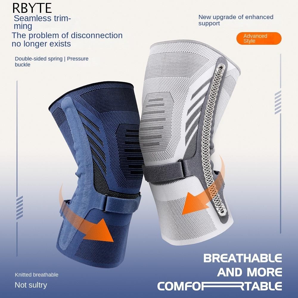 RBYTE 1 PC แผ่นรองเข่าถักไนลอน เย็น-กันหนาว สําหรับบาสเกตบอล/ขี่จักรยาน พร้อมสนับเข่า ยืดหยุ่น กันลื่น อุ่นสบาย