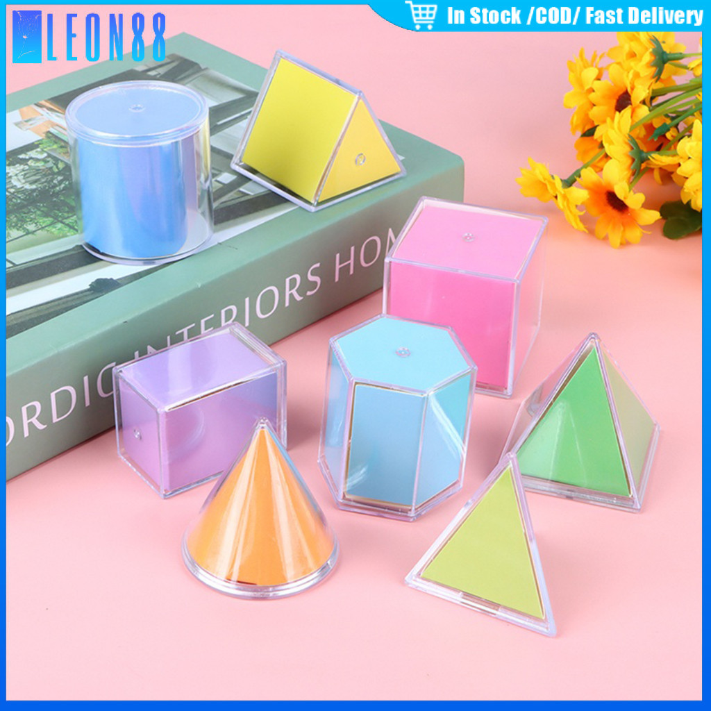 ของมาใหม่！โมเดลเรขาคณิต 8ชิ้น เรขาคณิตครู แบบ3D ของเล่นเสริมการเรียนรู้คณิตศาสตร์ สำหรับเด็ก