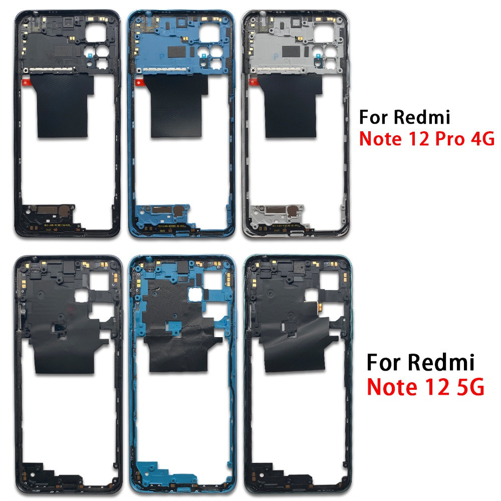 100% ของแท้ สำหรับ Xiaomi Redmi Note 11/ Note 11 pro Note 12 กรอบกลาง แผ่นหน้า เคสหลัง เปลี่ยนแผ่นกลาง - รูปที่ 5