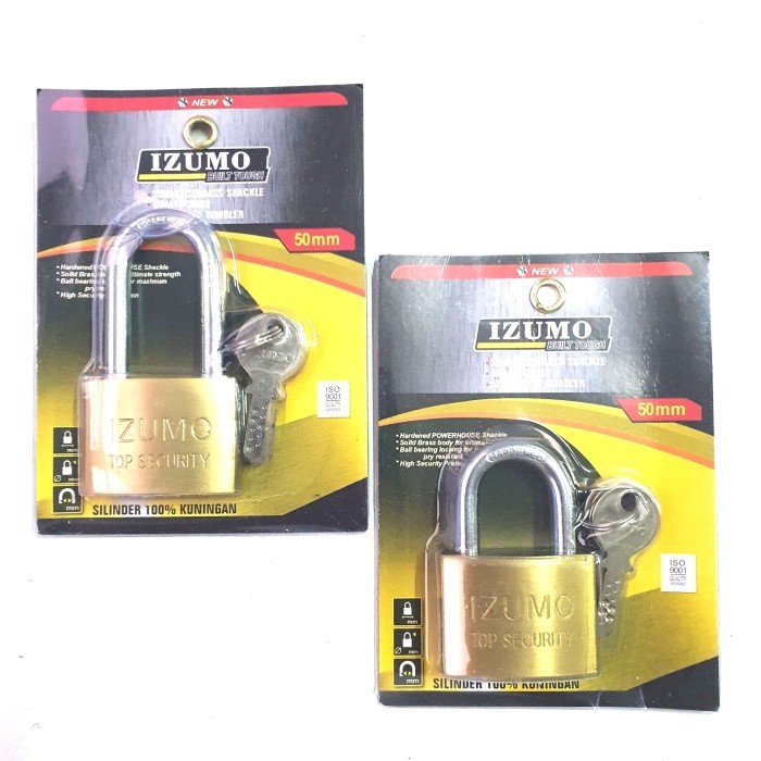 กุญแจรหัส IZUMO 40pdk BRASS ดั้งเดิม - กุญแจรั้ว IZUMO 40pdk BRASS