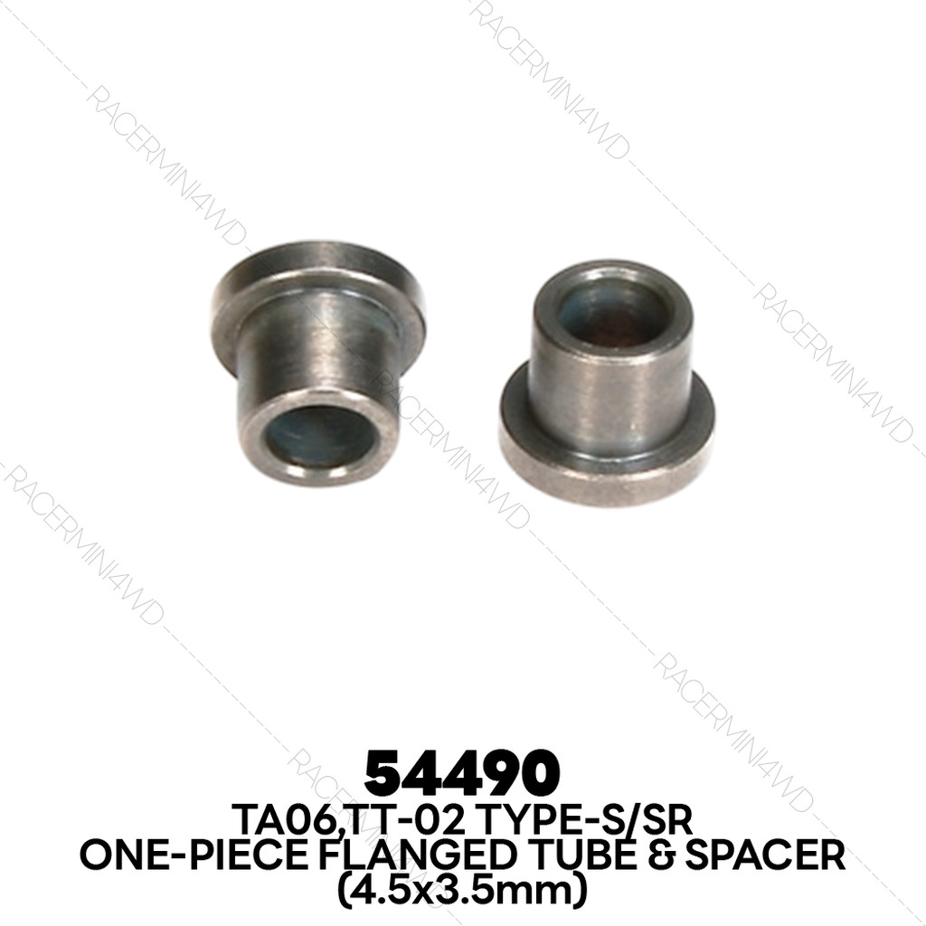 TAMIYA TA06 4.5×3.5mm One-Piece Flanged Tube & Spacer 54490