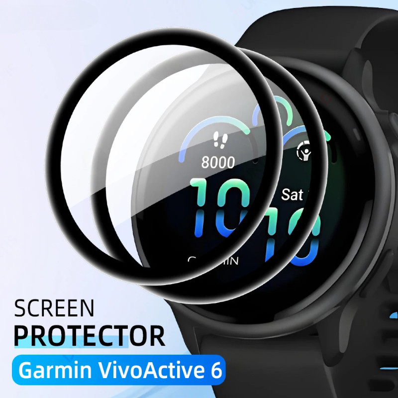 Garmin Venu3 Vivoactive6 1-3Pcs 800D HD Black Edge ฟิล์มกระจกนิรภัยสําหรับ Garmin Vivoactive 6 5 4S 4 Venu SQ 2 Plus 3S 3 2S Anti Scratch ระเบิดนาฬิกาป้องกันหน้าจอ