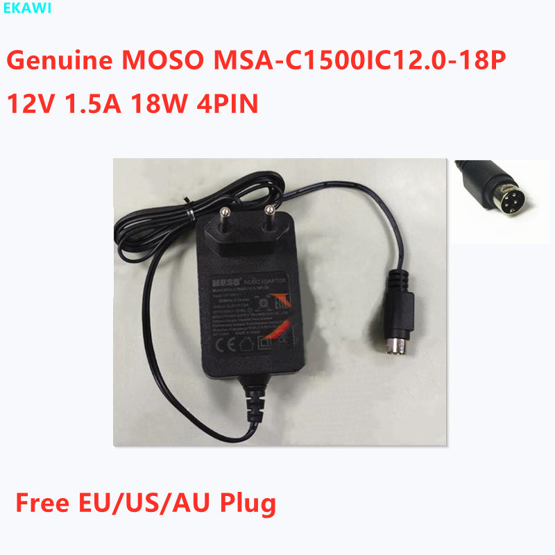 ของแท้ MOSO MSA-C1500IC12.0-18P-DE 12V 1.5A 18W 4PIN MSA-C1500IC12.0-18P-US JP CN อะแดปเตอร์ AC สําห