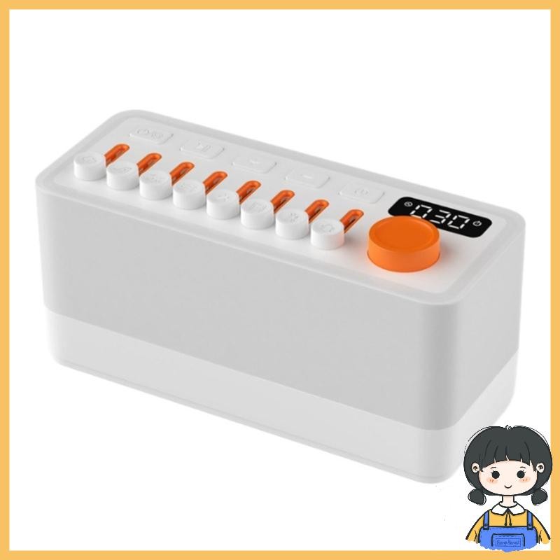 เครื่องเสียงเสียงบางสีขาวอุปกรณ์ช่วยการนอนหลับอัจฉริยะพร้อมเสียงรบกวนสีขาวหลายตัวและใช้งานง่ายลําโพงข้างเตีย