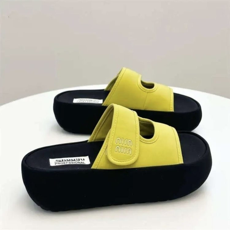 JINxCHOY ฤดูร้อนสไตล์ใหม่ลําลองสวมใส่ด้านนอก Velcro รองเท้าแตะหนา Soft-Soled สบายสวมใส่ด้านนอก Anti-Slip Beach Seaside Vac