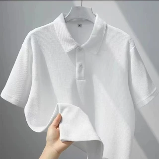 BeCoolMan🍃เสื้อโปโลผู้ชาย 6 สี จัดส่งในกรุงเทพฯ สไตล์ญี่ปุ่น สันทนาการ คอโปโล ผ้าวาฟเฟิล มีให้เลือก M-3XL