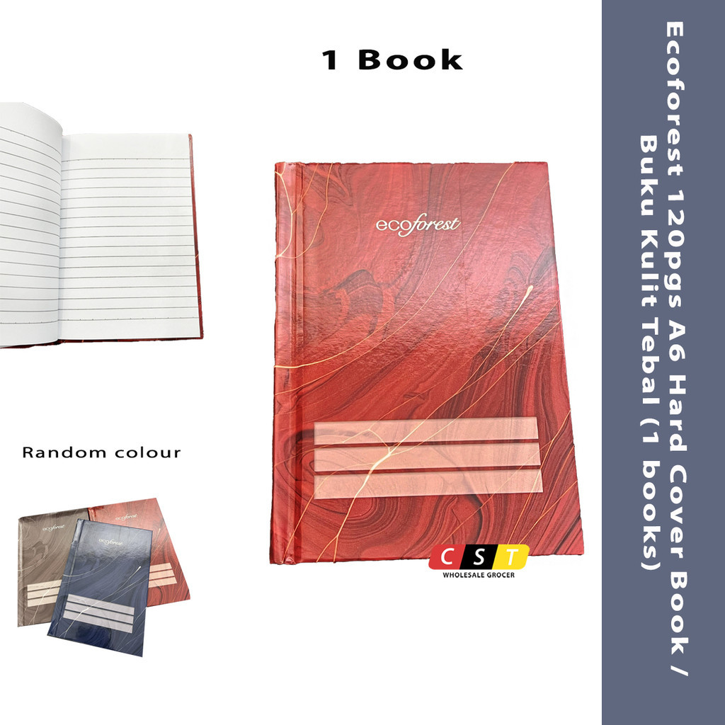 Ecoforest 120pgs A6 Hard Cover Book / Buku Kulit Tebal (1 เล่ม)