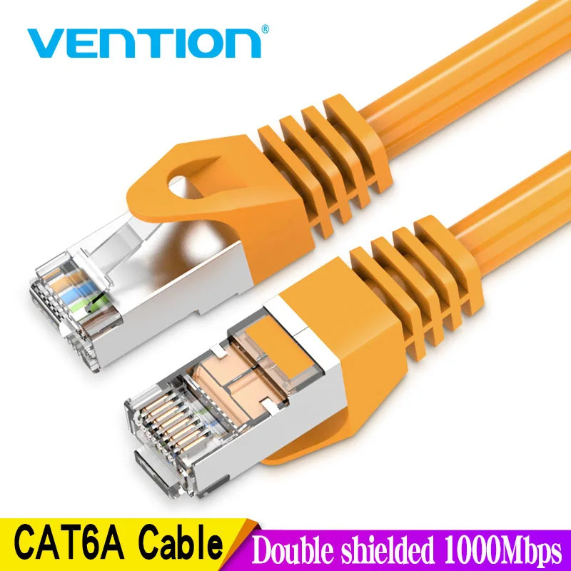 Vention สายอีเธอร์เน็ต RJ45 Cat 6A สาย Lan UTP RJ 45 สายเคเบิลเครือข่ายสําหรับ Cat6 Cat6a ใช้งานร่วมกับสายแพทช์สําหรับโมเด็มเราเตอร์