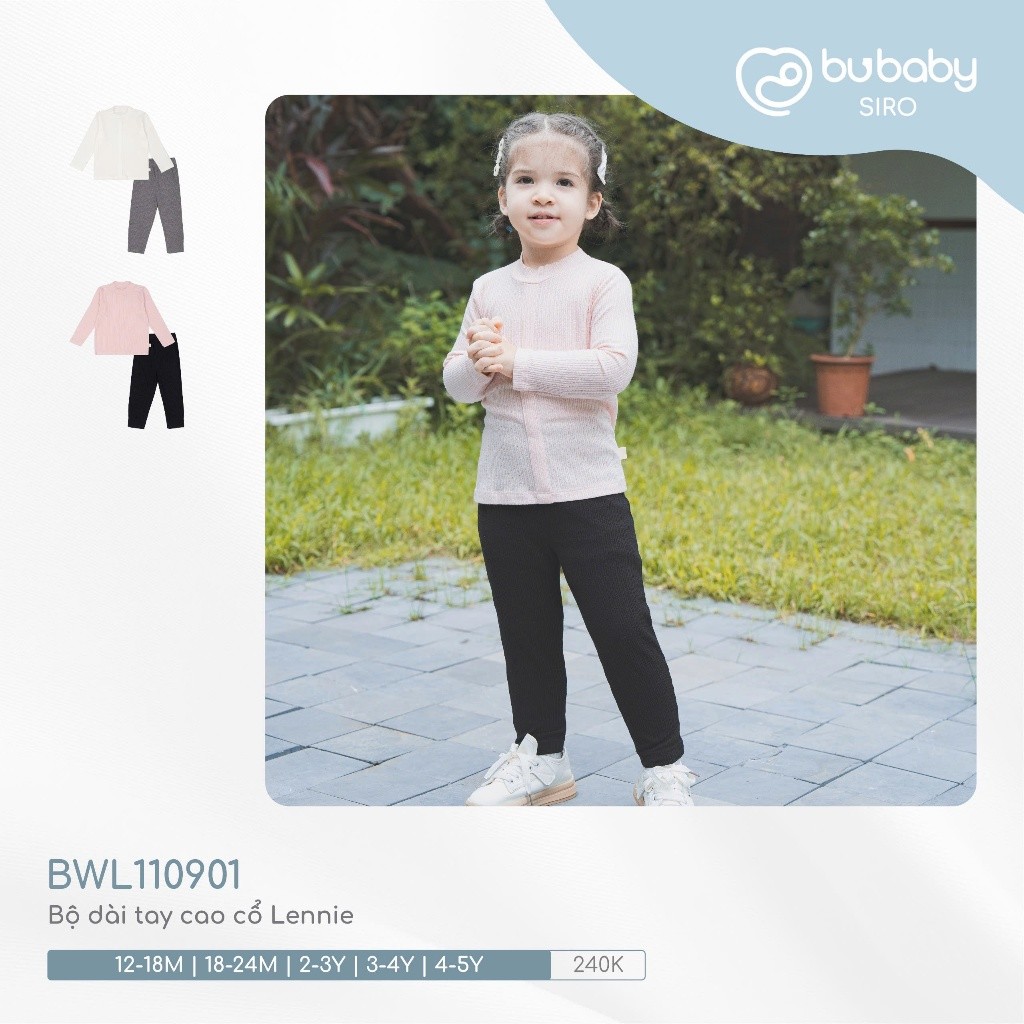 บูเบบี้ BWL110901 เลนนี่ ชุดแขนยาวคอเต่าสําหรับเด็กทารก
