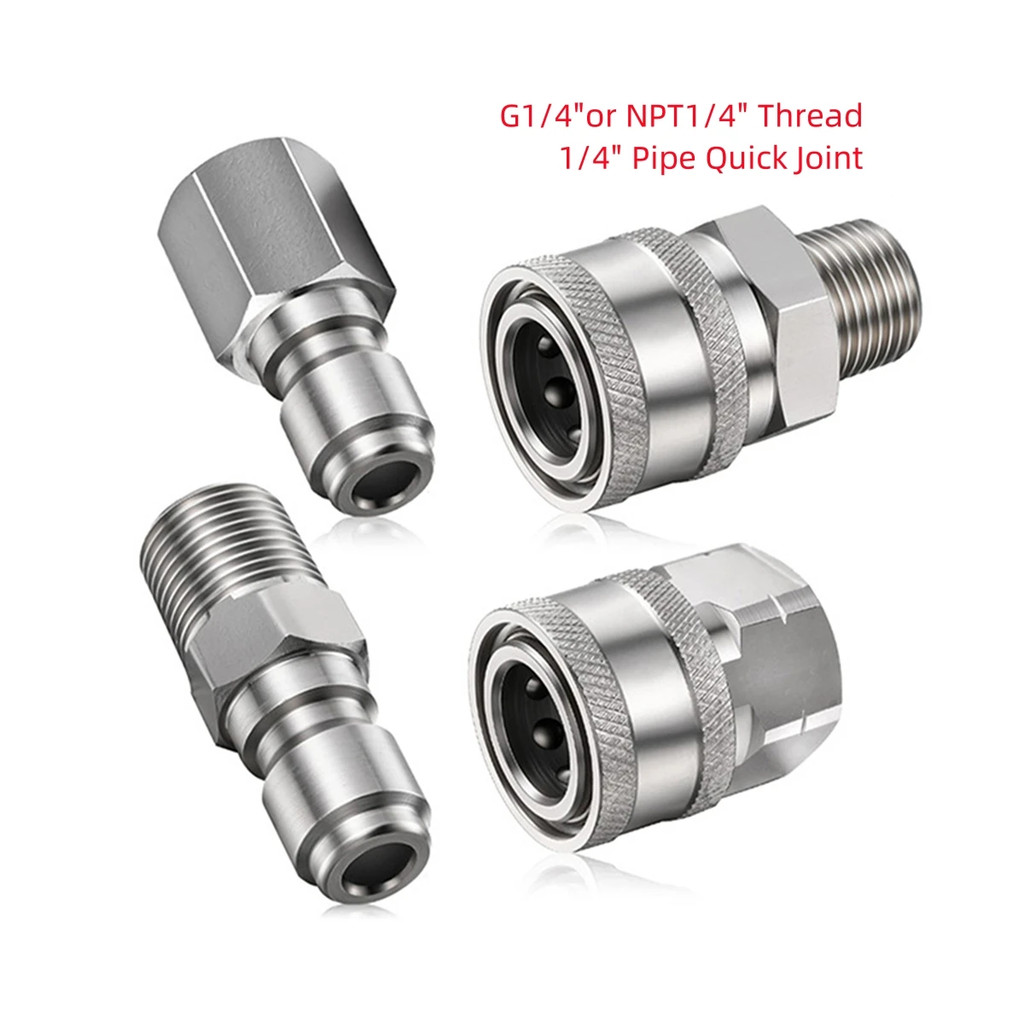G1/4 "NPT 1/4 "ชายด้ายหญิงเครื่องซักผ้าความดัน Coupler 1/4 "ท่อ 304 สแตนเลสปืนฉีดน้ํา Quick Connector