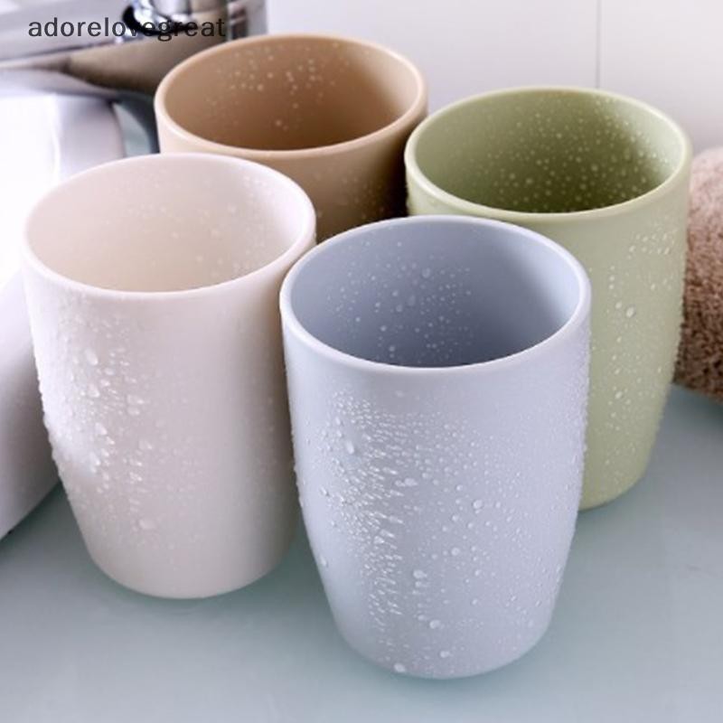 Alt ห้องน้ํา Tumblers พลาสติกน้ํายาบ้วนปากถ้วยกาแฟชาแก้วน้ํา Home Travel Simple สีทึบผู้ถือแปรงสีฟัน Drinkware ถ้วย DRG