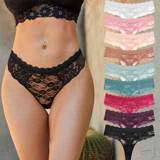 ลูกไม้ทองผู้หญิงเซ็กซี่ G-string ดอกไม้ต่ําเอว T-Back Panty สุภาพสตรีบิกินี่ชุดชั้นในชุดชั้นใน S-XL
