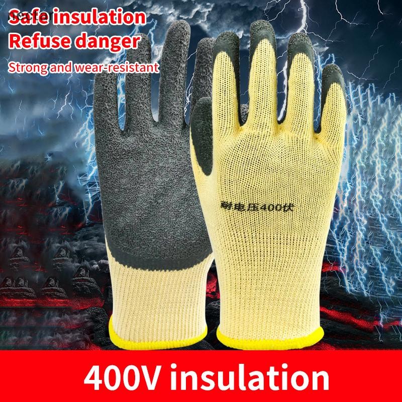 Tar ถุงมือทํางานช่างไฟฟ้าเครื่องมือป้องกัน 400v ถุงมือ Insulag 1 คู่ป้องกันไฟฟ้าแรงดันต่ําถุงมือป้องกันความปลอดภัย N