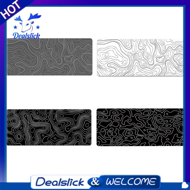 DealslickDesk Mat,topographic Contour Extended Big Mouse Pad แป้นพิมพ์คอมพิวเตอร์แผ่นรองเม้าส์พร้อมฐานกันลื่น (31.5x11.8 In)