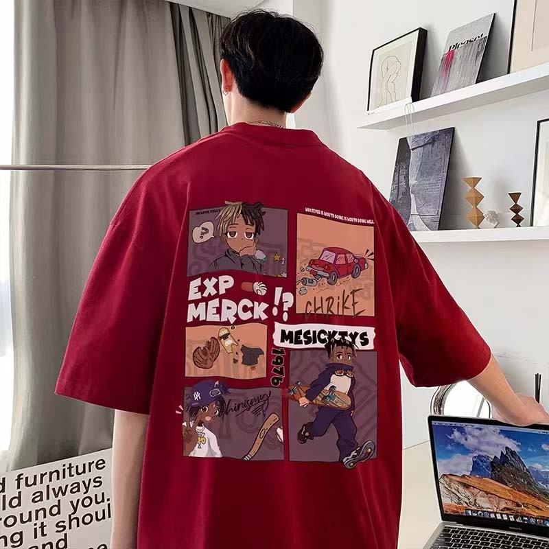 (จัดส่งตลอด 24 ชั่วโมง)Woo Right เสื้อยืดผู้ชาย oversize ใส่สบาย ผ้าCOTTON100% เนื้อผ้าเกรดพรีเมียม ลาย 066