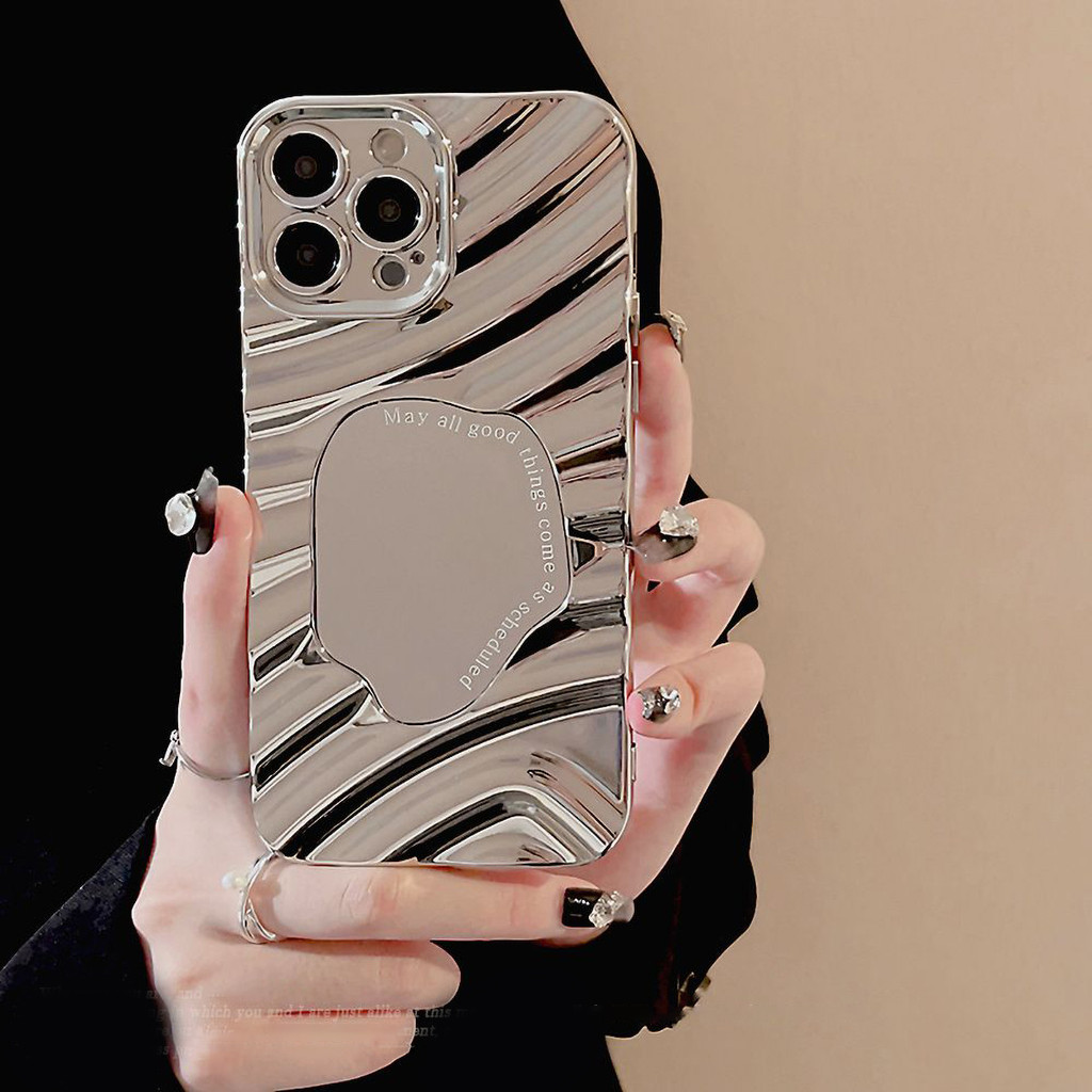 กระจกแต่งหน้า เคส For iPhone 16 Pro Max 15 11 13 14 12 XR X Xs 7 8 Plus 6s SE 7plus 8plus 16promax 15promax  เคสมือถือ
