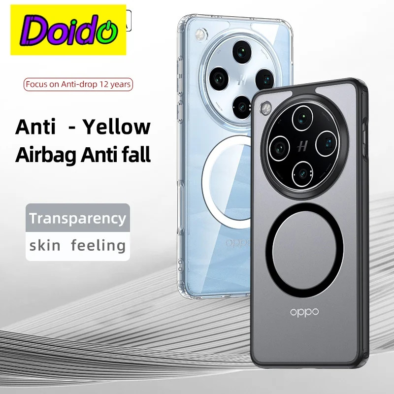 Magnetic Wireless Charger Case สําหรับ OPPO Find X8 Pro X7 Ultra Matte เกราะกันกระแทก Frosted โปร่งใสค้นหา X8 X7 ฝาครอบกันชน
