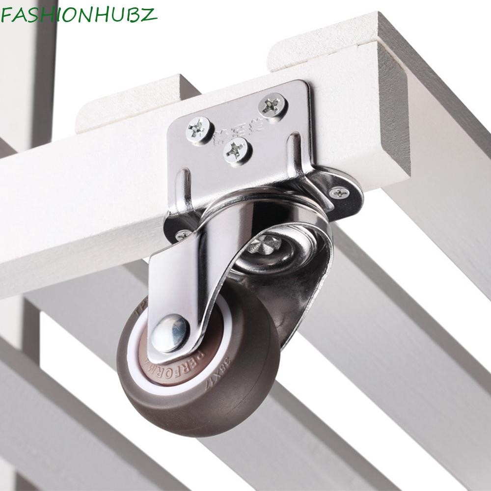 Fashionhubz เฟอร์นิเจอร์ล้อ Mute Universal Soft ยาง Roller สําหรับรถเข็นเด็กเปลล้อ